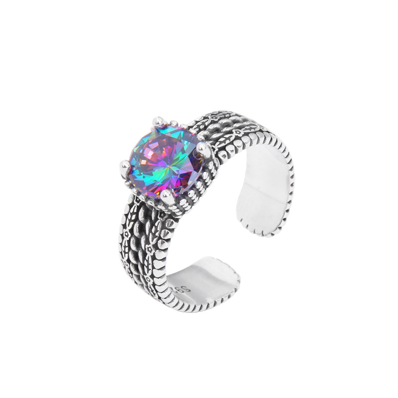 Colorful Zircon Ring Image 2