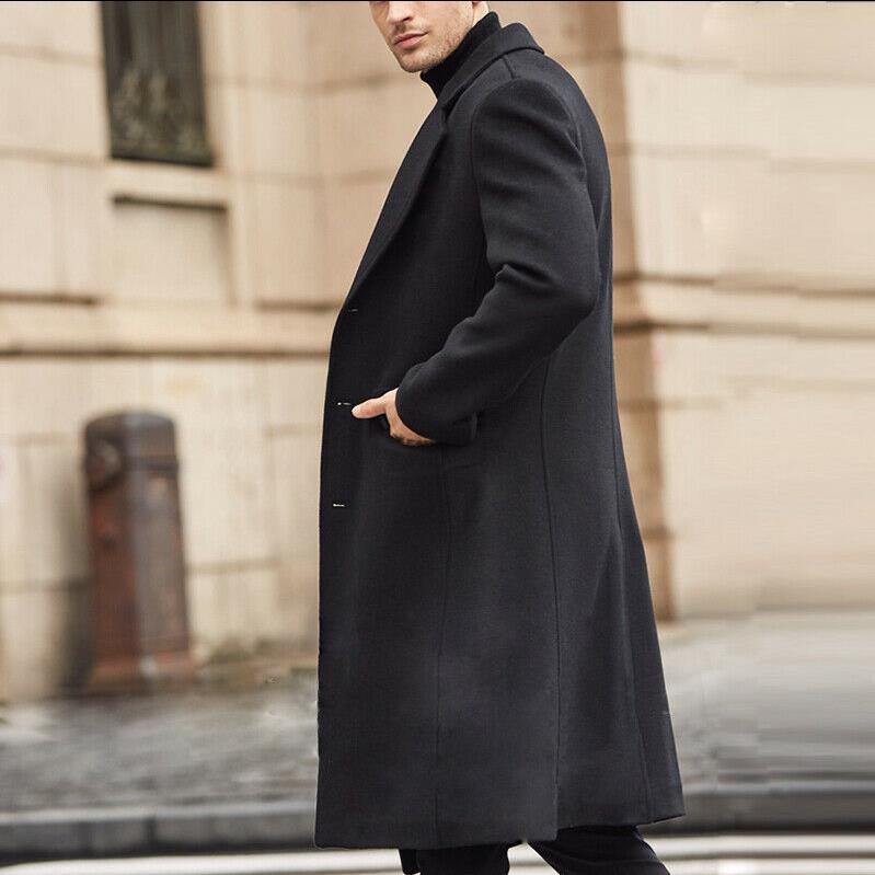 Men's Woolen Coat Back View