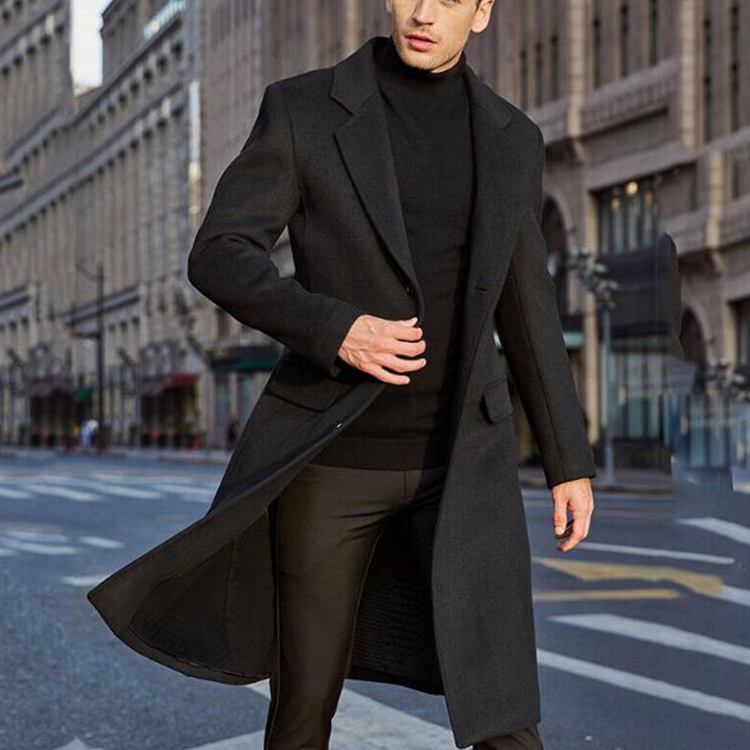 Stylish Men's Trench Coat Front View
