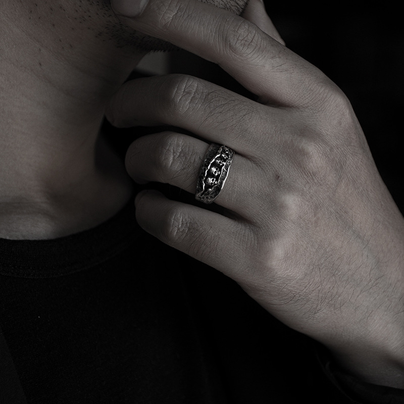 Five-headed Abalone Skull Ring Image 3