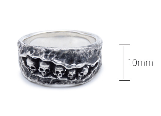 Five-headed Abalone Skull Ring Image 6