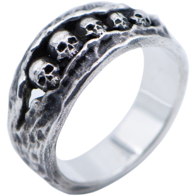 Five-headed Abalone Skull Ring Image 4
