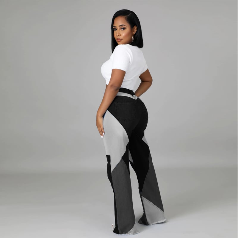 Summer New Patchwork Women's Denim Pants