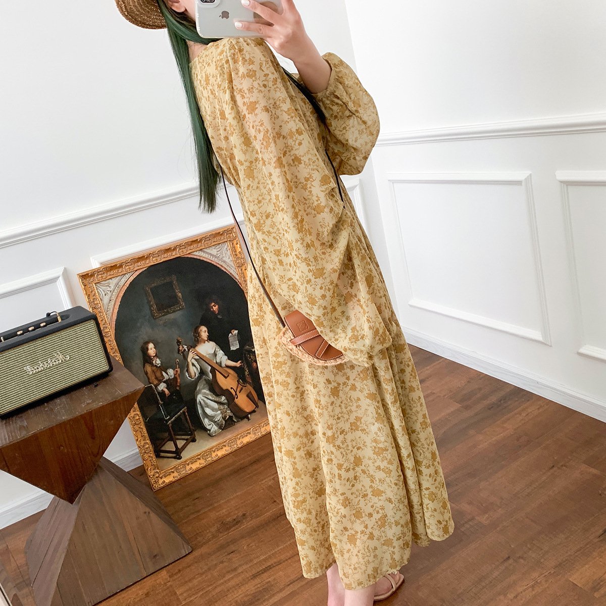 Yellow Floral Dress Image 2