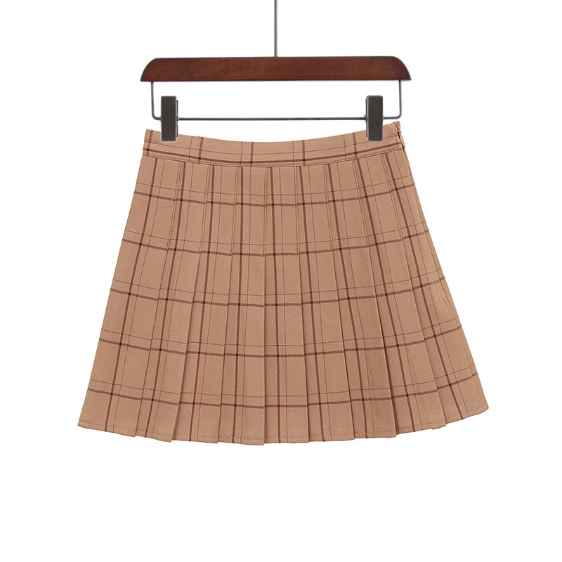 Plaid Pleated Skirt