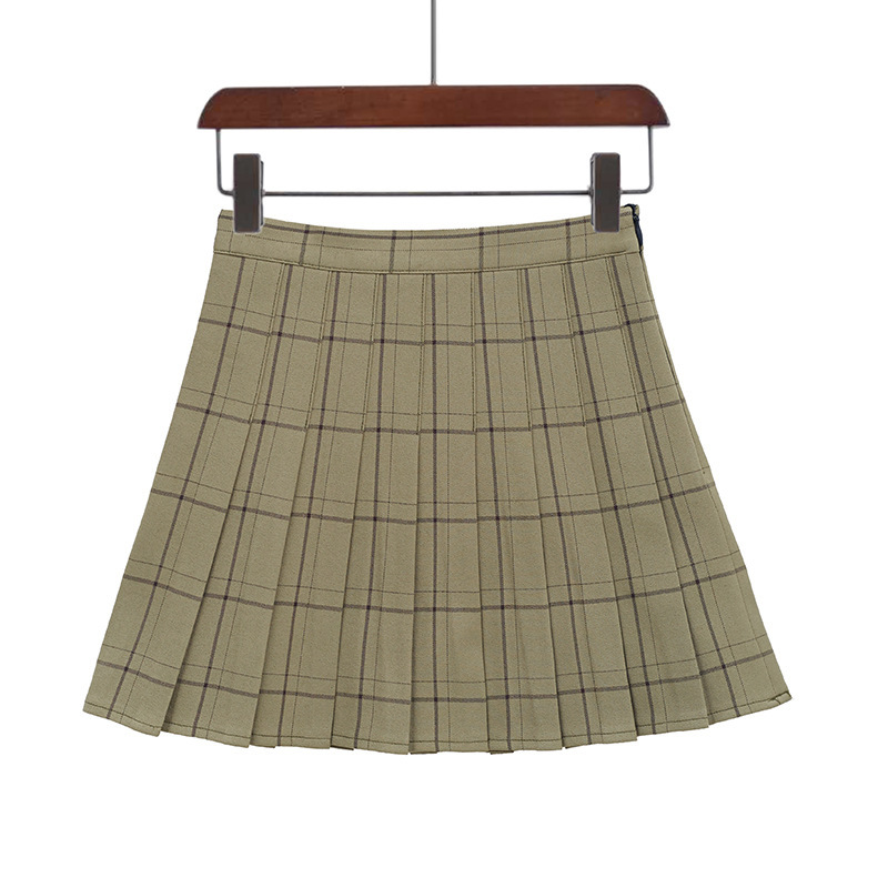 Plaid Pleated Skirt
