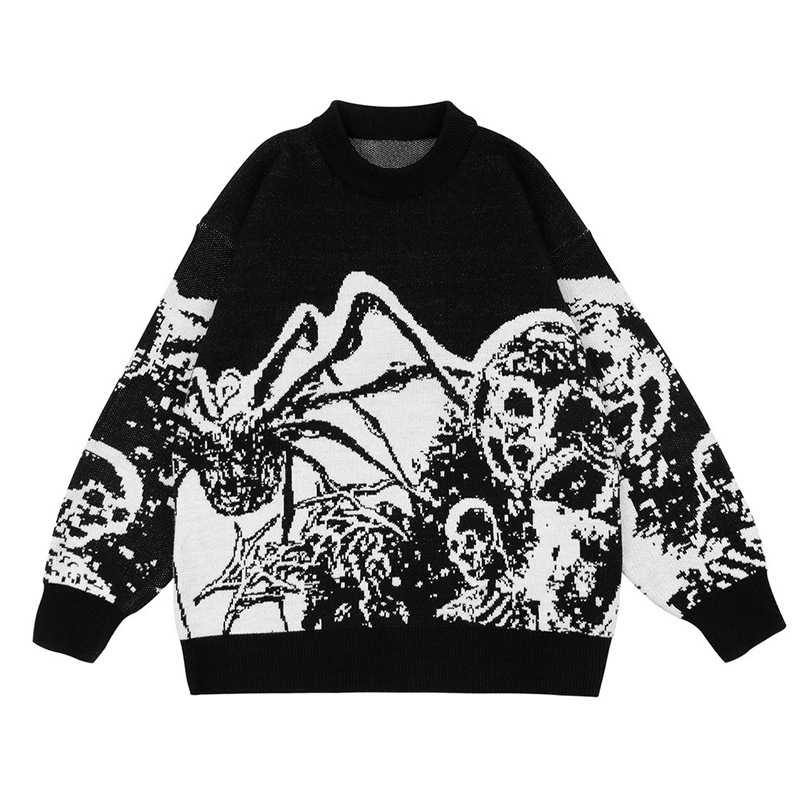 Round Neck Spider Jacquard Bottoming Sweater Image 2