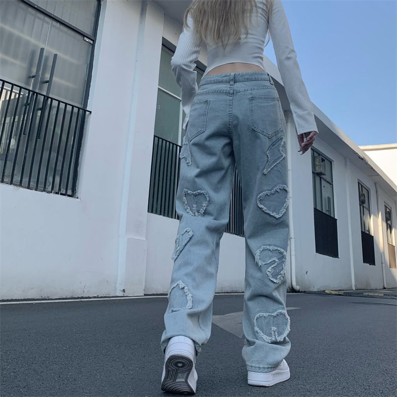 American Style Street Loose Mopping Straight Jeans