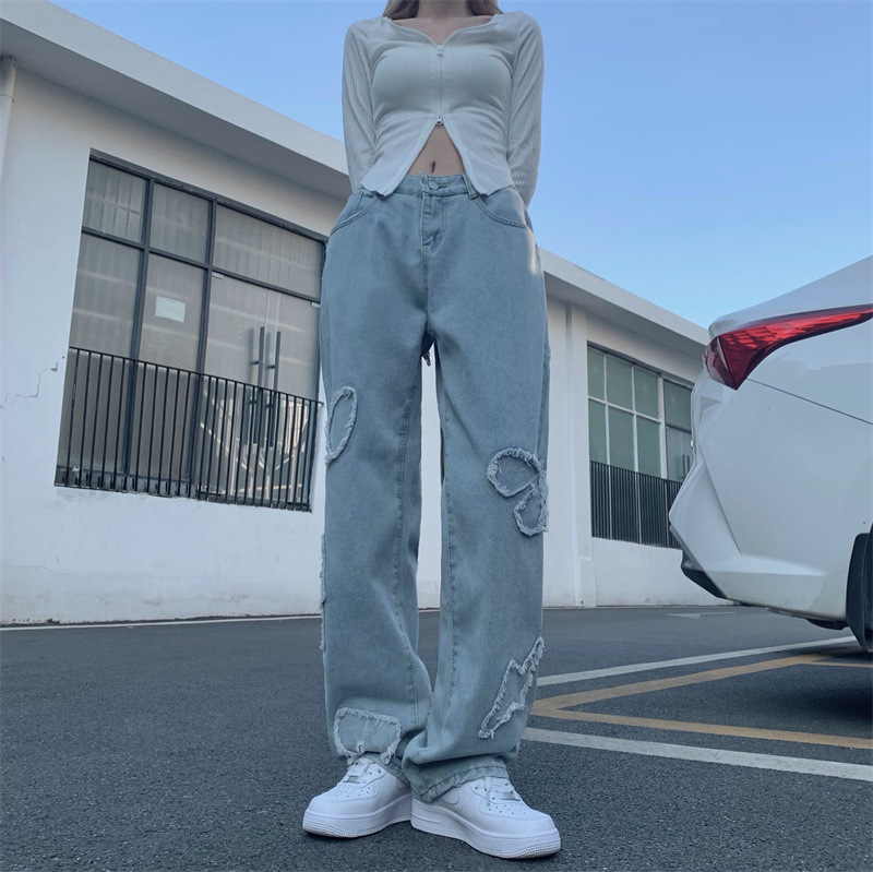American Style Street Loose Mopping Straight Jeans