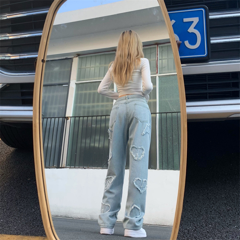 American Style Street Loose Mopping Straight Jeans