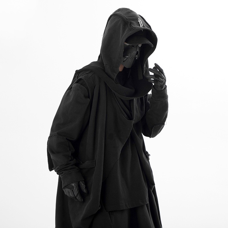 Men's Hooded Work Clothes Top - Casual Look