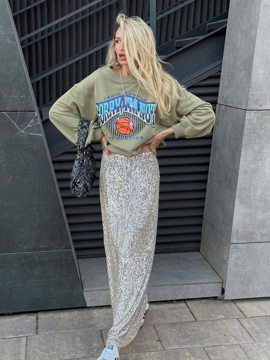 Gold Sequined Skirt 2