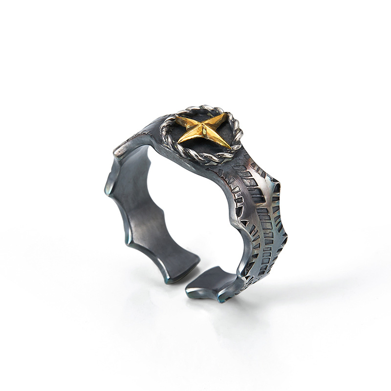 Men's Fashion Data Stripe Ring Image 4