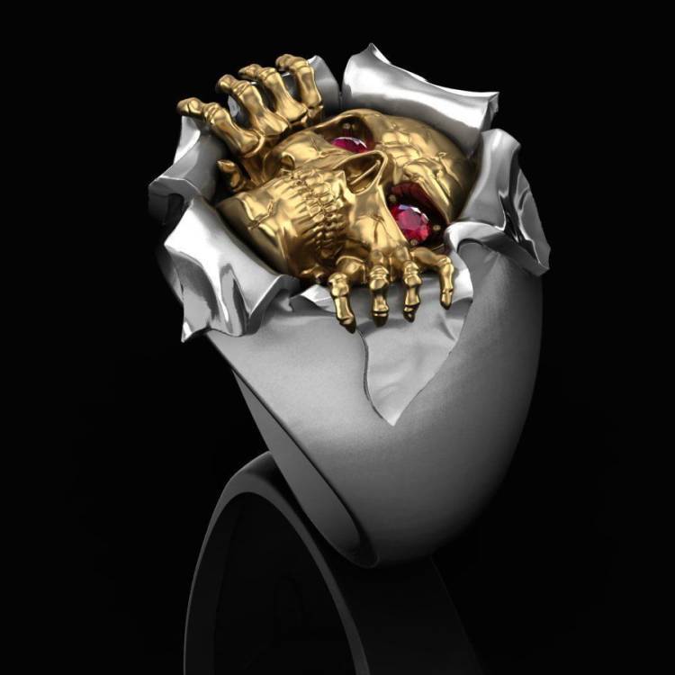 Ghost Head Ring Image 3