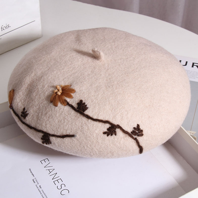 Vintage Pumpkin Embroidered Flower Hat Image 7