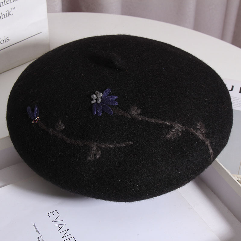 Vintage Pumpkin Embroidered Flower Hat Image 4