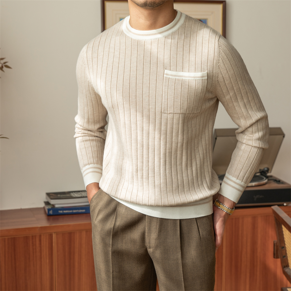 Men's Knitted Sweater - Side View