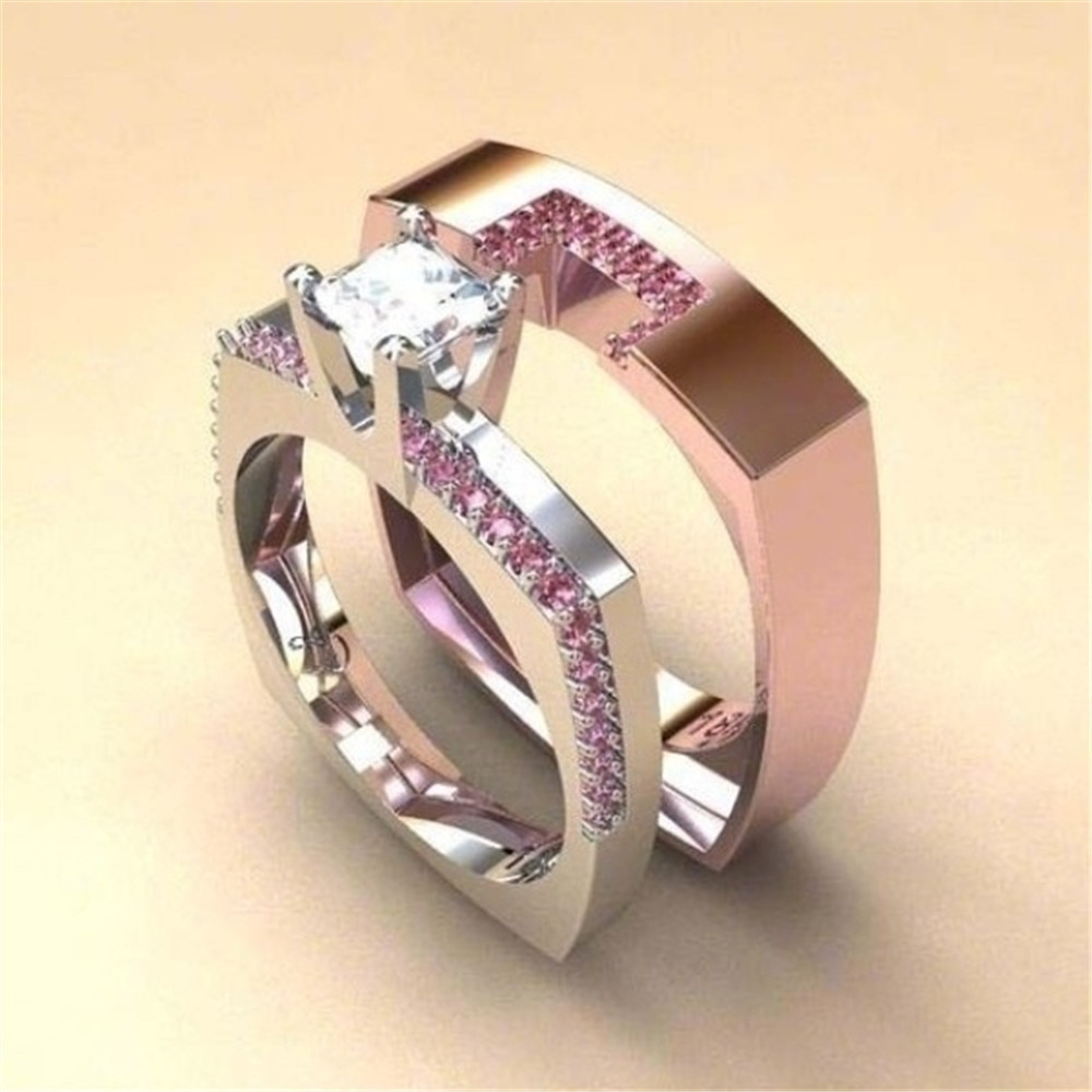 Women's Fashion Inlaid Zirconium Ring 5