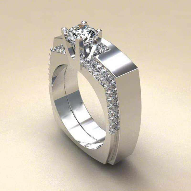 Women's Fashion Inlaid Zirconium Ring 2