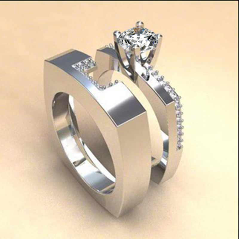 Women's Fashion Inlaid Zirconium Ring 4