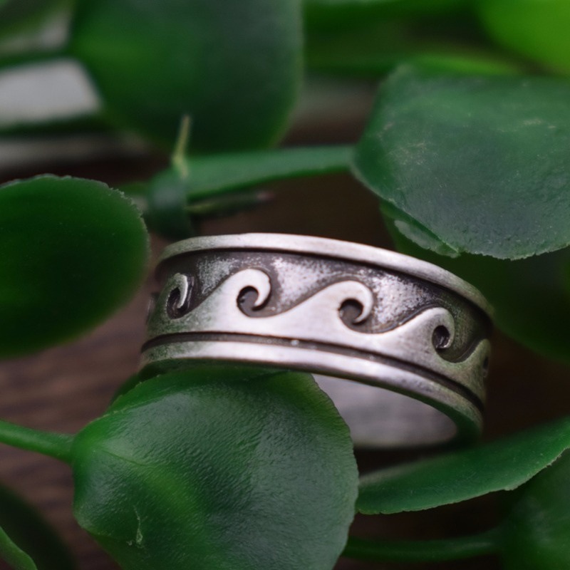 Retro Wave Pattern Ring 4