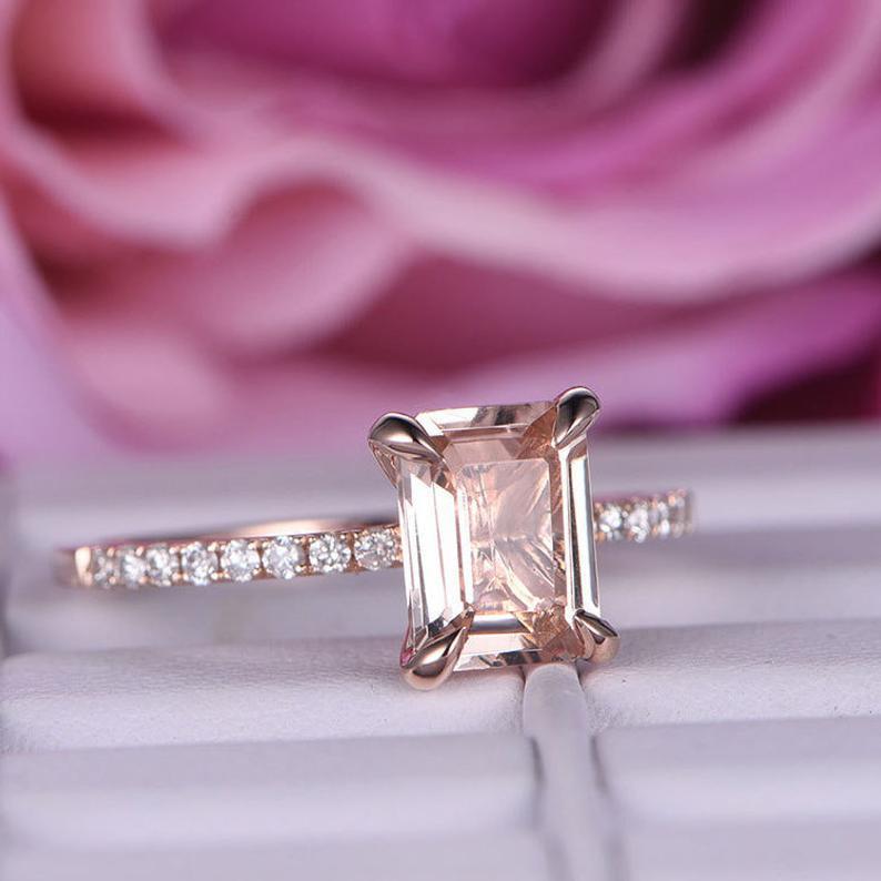 Women's Fresh Pink Artificial Diamond Ring - Image 2