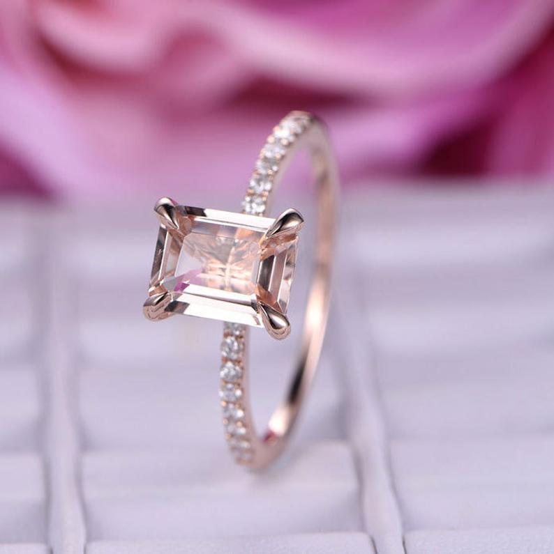 Women's Fresh Pink Artificial Diamond Ring - Image 1