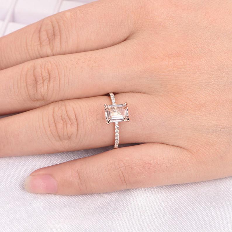 Women's Fresh Pink Artificial Diamond Ring - Image 4