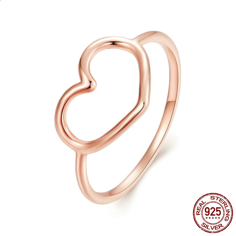 Hollow Plain Heart Ring 2