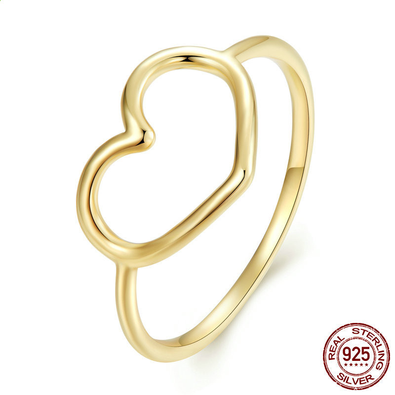 Hollow Plain Heart Ring 3