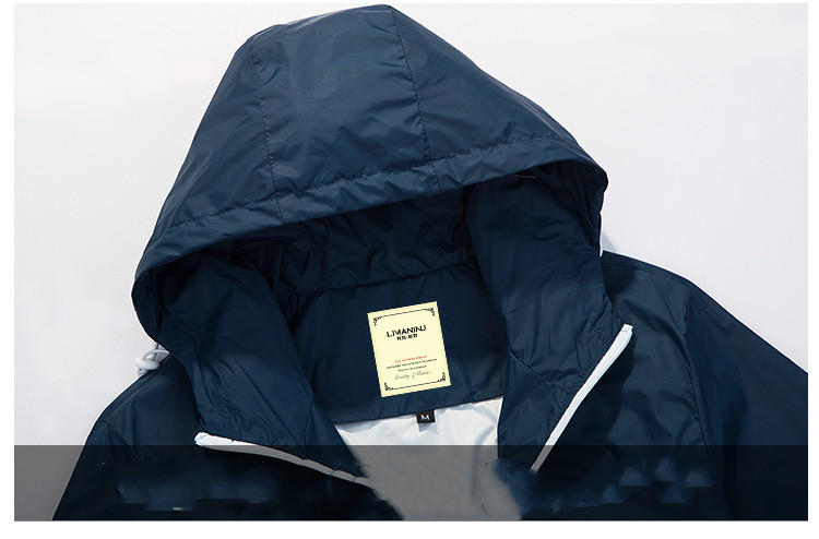 Men's Jacket Spring And Autumn Thin Hooded Couple Fashion Trench