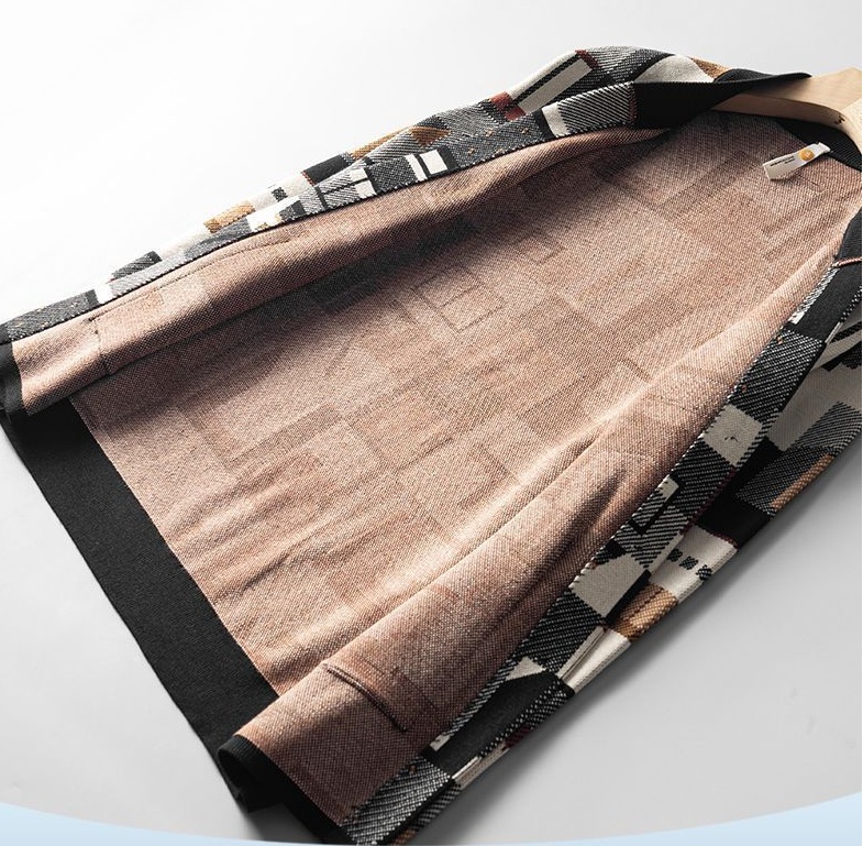 Men's Sweater Coat Back View