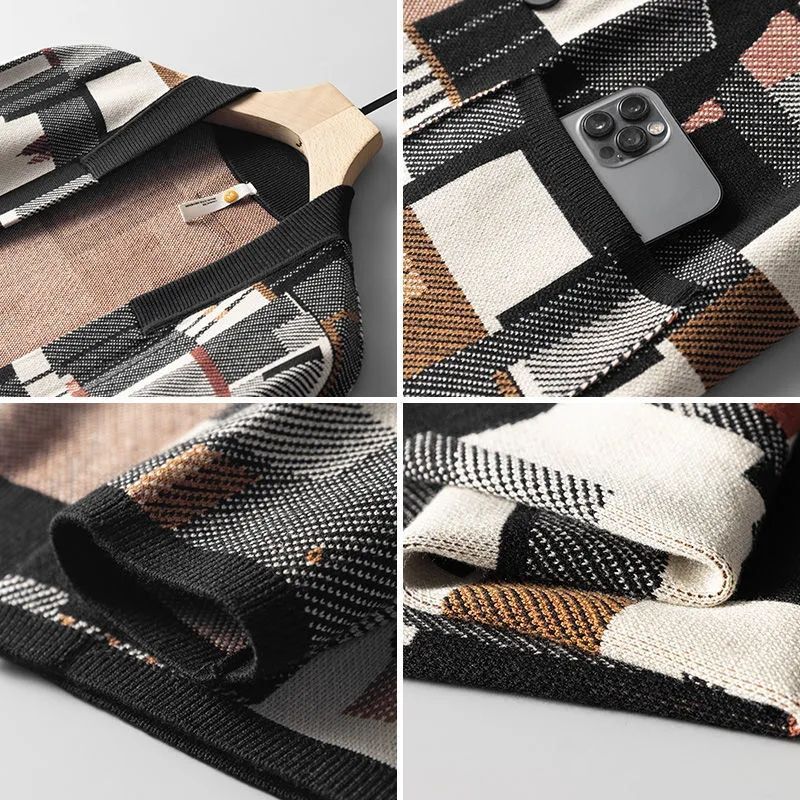 Men's Sweater Coat Detailed View