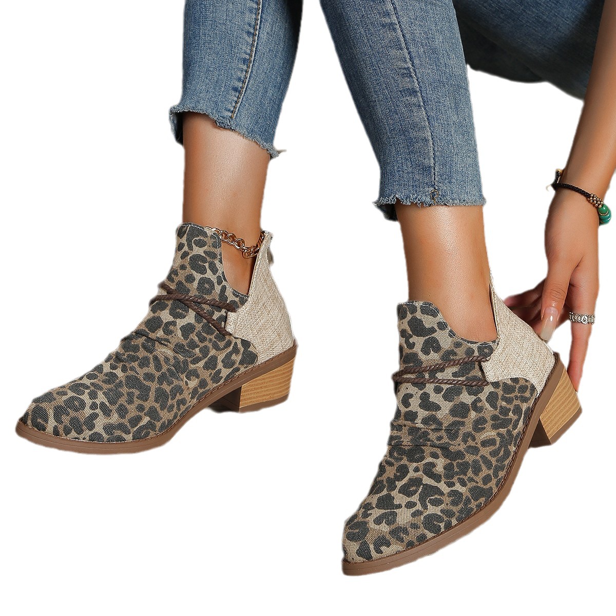 Plus Size Vintage Suede Boots - Lifestyle Image