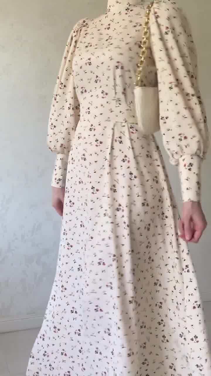 Gentle Loose Lace-up Floral Dress Image 4