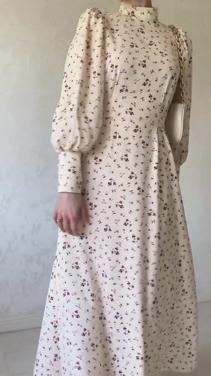 Gentle Loose Lace-up Floral Dress Image 2