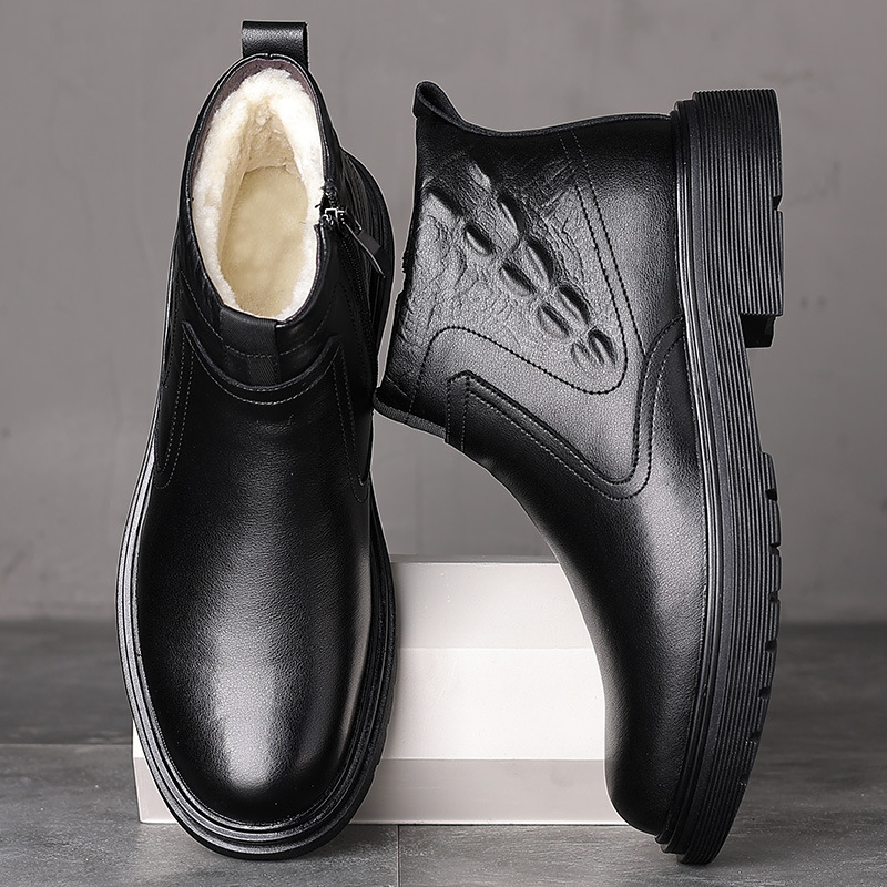 Round Toe High-top Booties