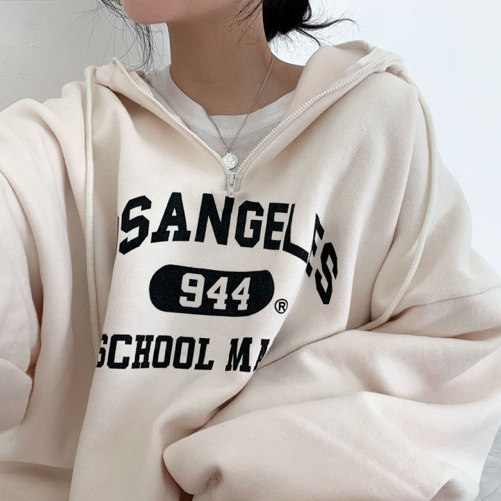 Zipper Sweater Ladies Hooded Padded Fleece Jacket Image 4