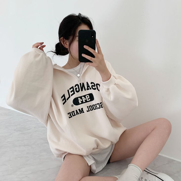 Zipper Sweater Ladies Hooded Padded Fleece Jacket Image 11
