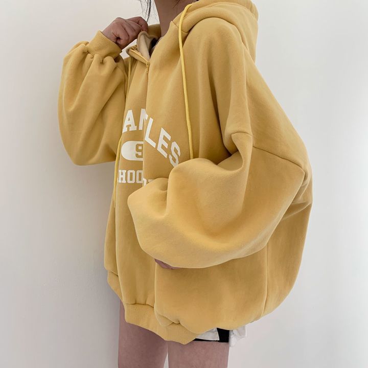 Zipper Sweater Ladies Hooded Padded Fleece Jacket Image 8