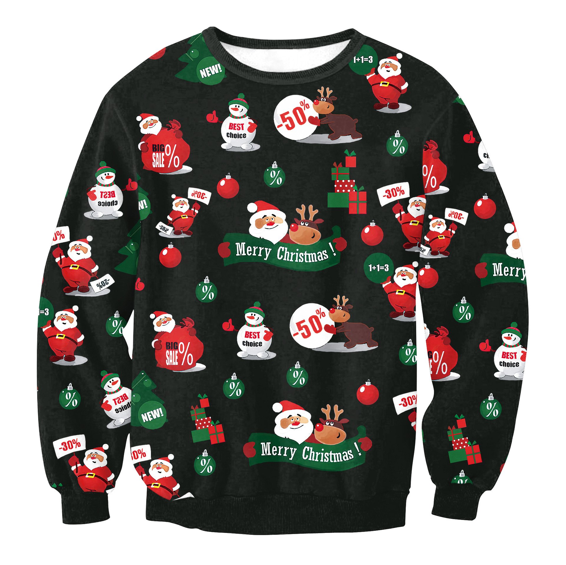 Women's Santa Claus Elk Sweatshirt 3
