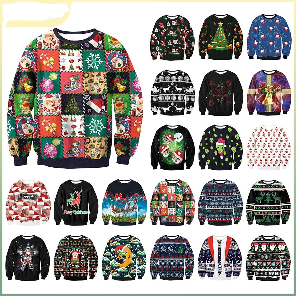 Women's Santa Claus Elk Sweatshirt 1