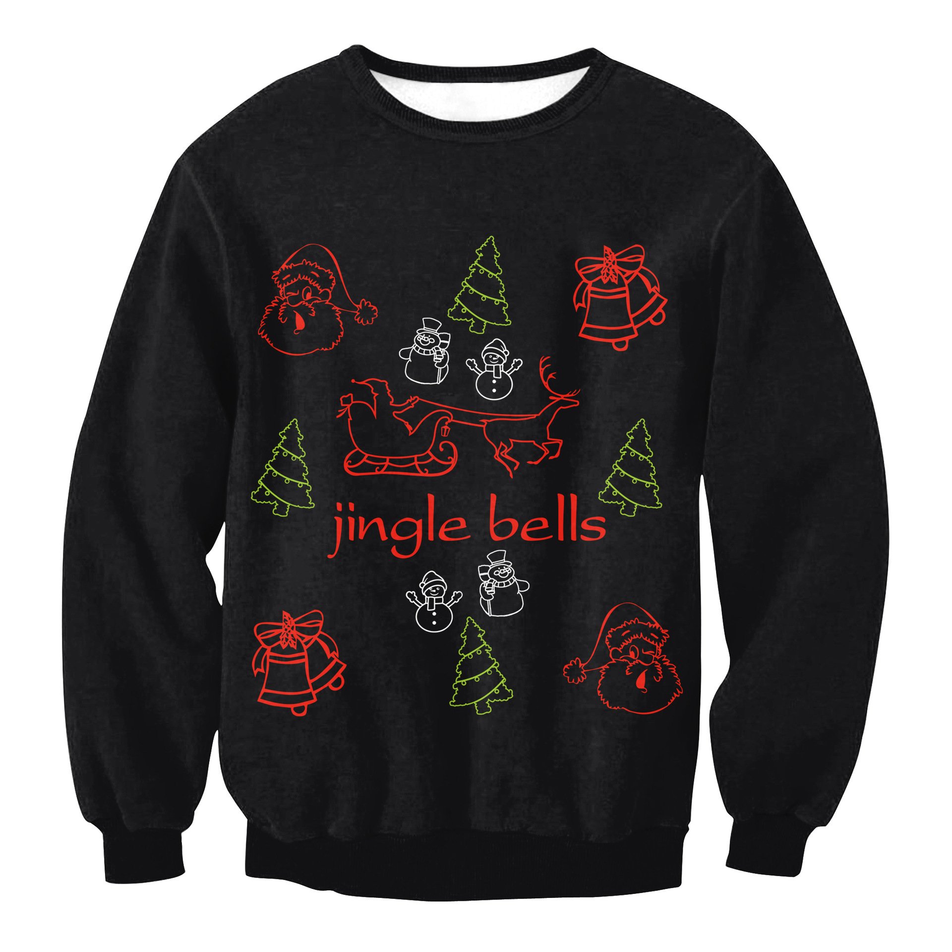 Women's Santa Claus Elk Sweatshirt 2