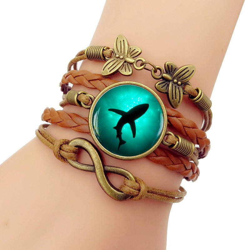 Shark Time Stone Bracelet Blue