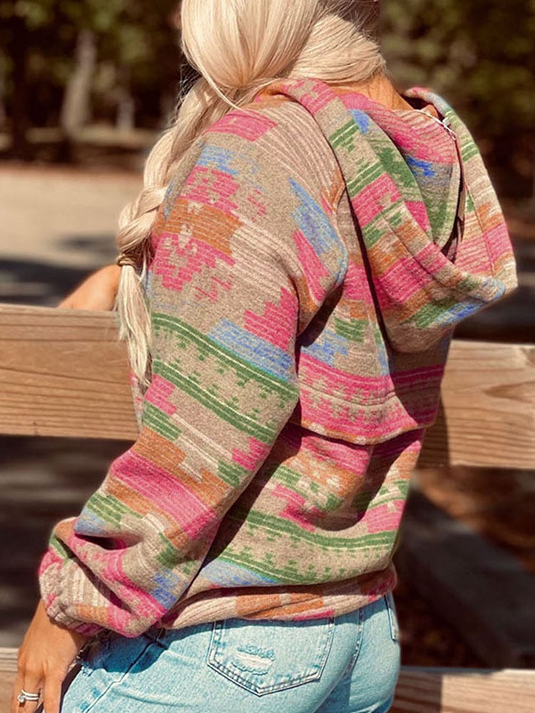 Abstract Printed Hoodie Image 3