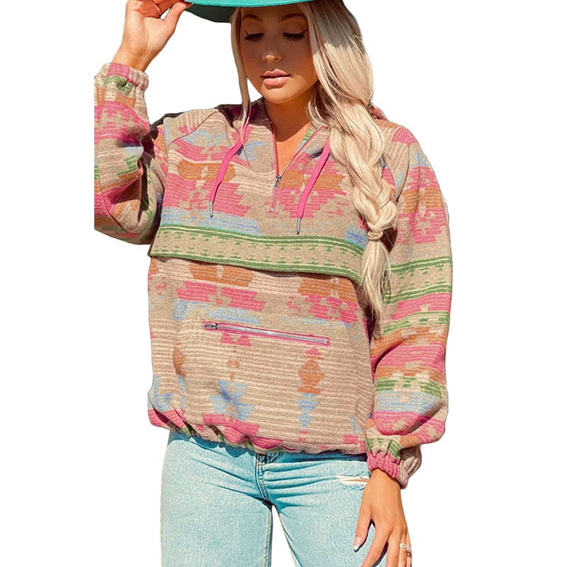 Abstract Printed Hoodie Image 4