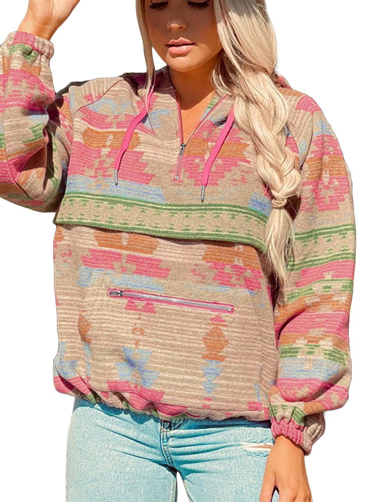 Abstract Printed Hoodie Image 5