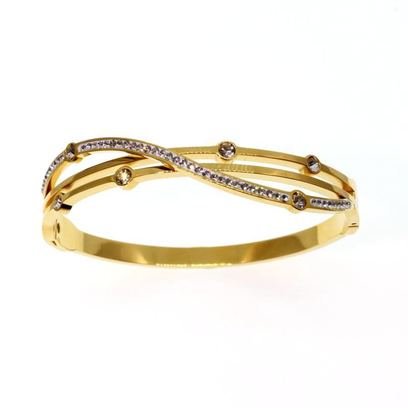 Fashion Women's Diamond Titanium Steel Bracelet 1