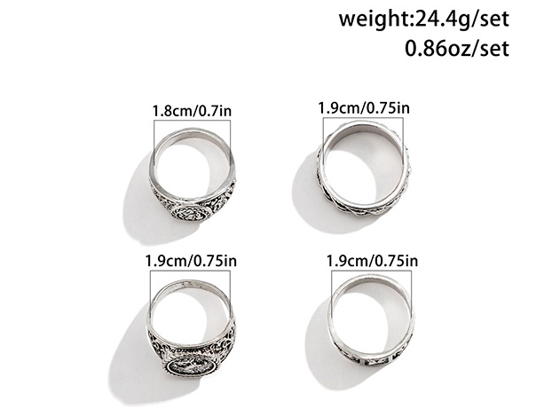 Retro Embossed Running Horse Chain Ring