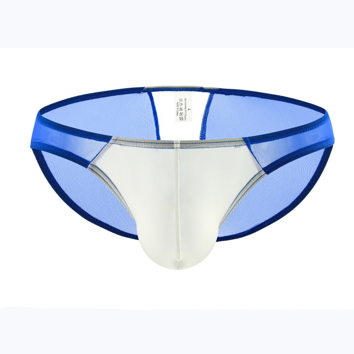 Nylon Low Waist Thin Underwear Blue